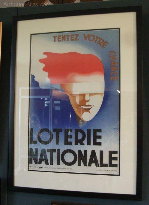 Poster Loterie Nationale Tentez Votre Chance 1938 By Del Ry Original French (1 of 1)