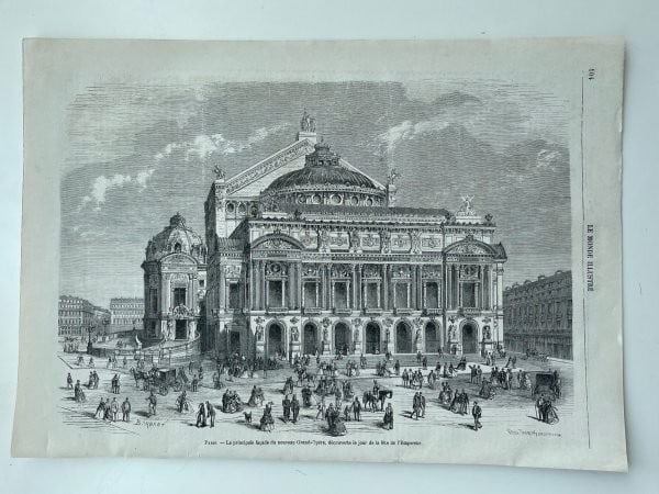 Exposit Paris Opera Garnier 1867 Original Wood Engraving Le Monde Illustr Paris: Exposit Paris Opera Garnier 1867 Original Wood Engraving Le Monde Illustr Paris This listing features Exposit Paris Opera Garnier 1867 Original Wood Engraving Le Monde Illustr Paris. Item specifics