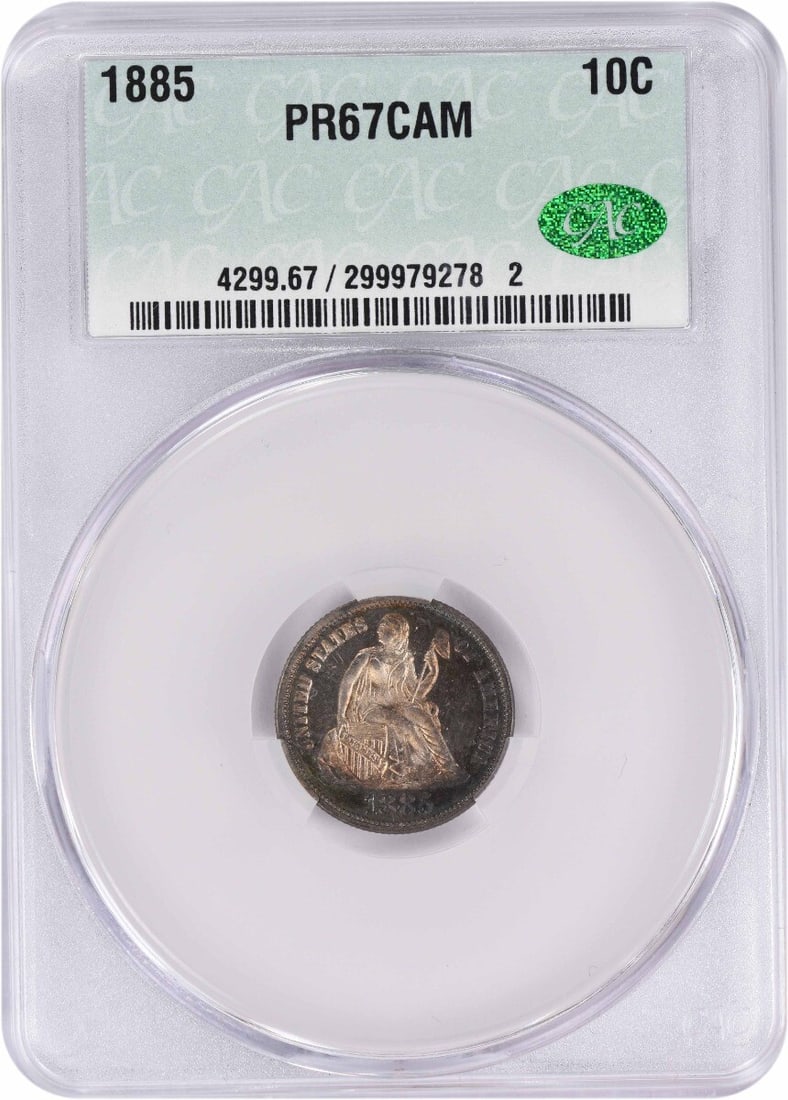 CACG 1885 Liberty Seated Silver Dime PR67CAM (1 of 3)