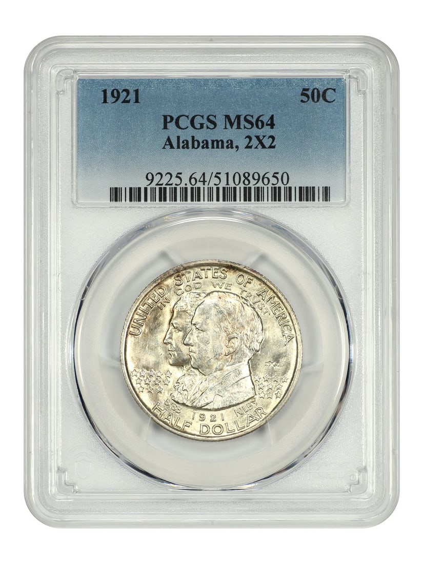 Scarce Issue - 1921 50C Alabama 2X2 PCGS MS64 - Classic Silver Commemorative: Scarce Issue - 1921 50C Alabama 2X2 PCGS MS64 - Classic Silver Commemorative This listing features Scarce Issue - 1921 50C Alabama 2X2 PCGS MS64 - Classic Silver Commemorative. Item specifics are prov