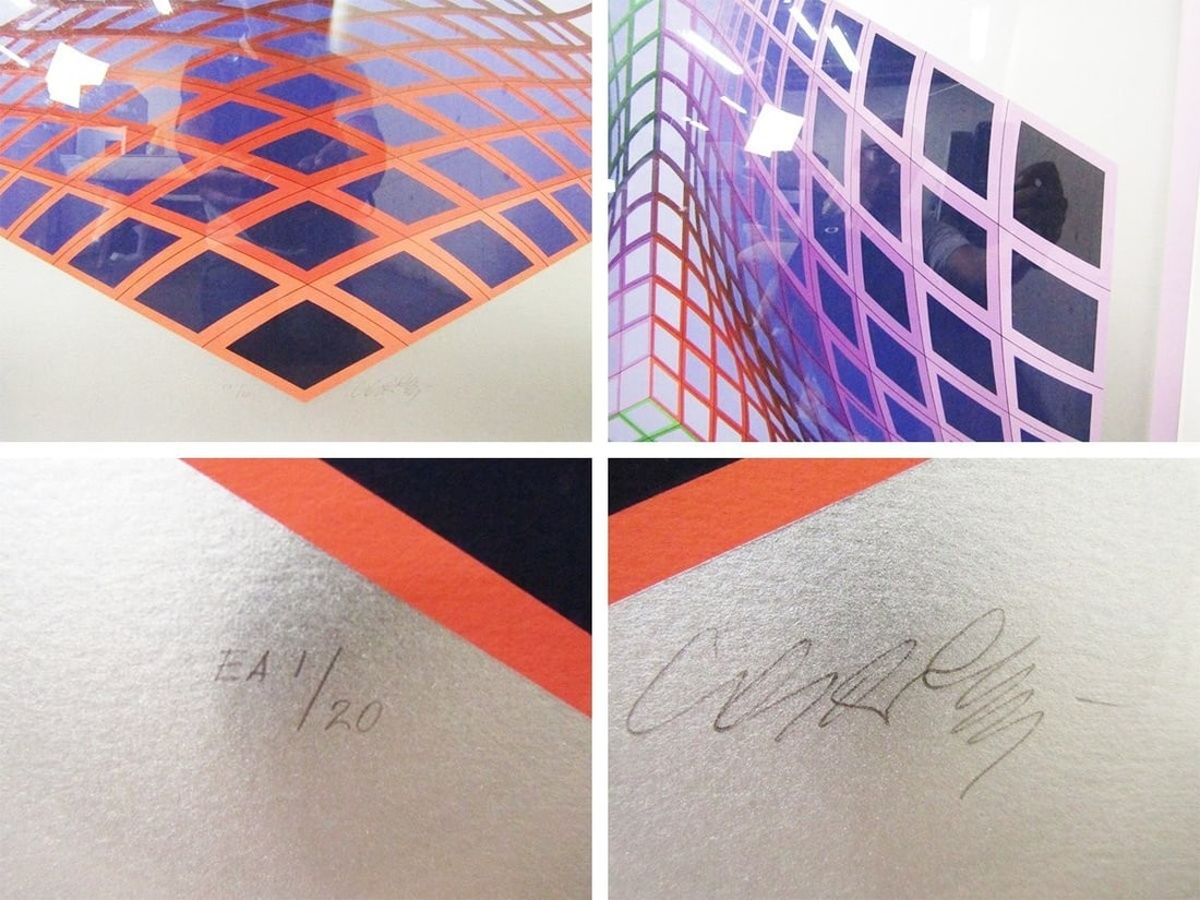 20 Victor Vasarely Test Tarka Serigraph serigraphie signedlimited 20 ex. EA 1/ - 8