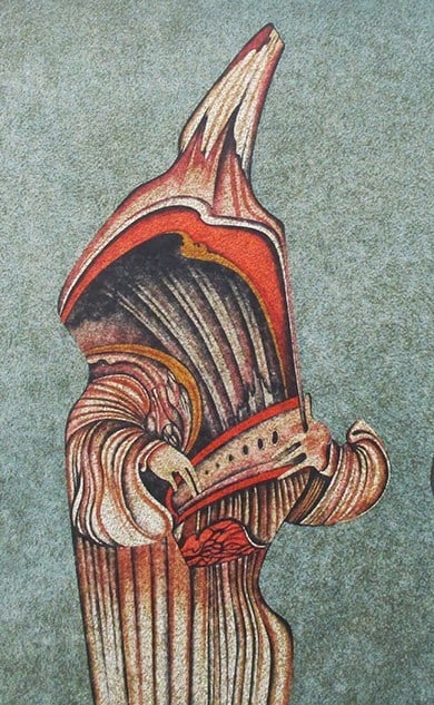 Rare Mikhail Chemiakin Original Lithograph 1977 Le Ventre de Paris Signed 4/ 50 - 3