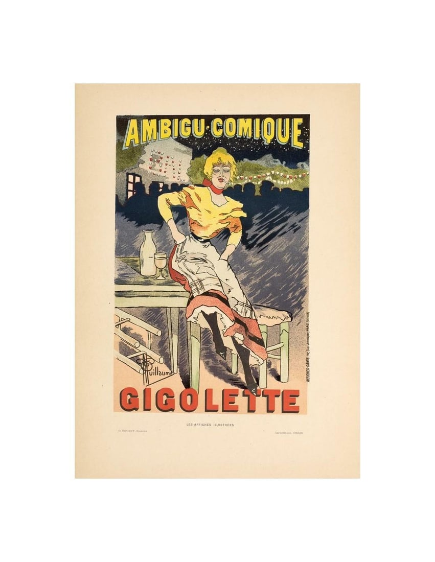 1896 Original Vintage Poster Fleur Ambigu By Guillaume For Affiches Illustrees (1 of 1)