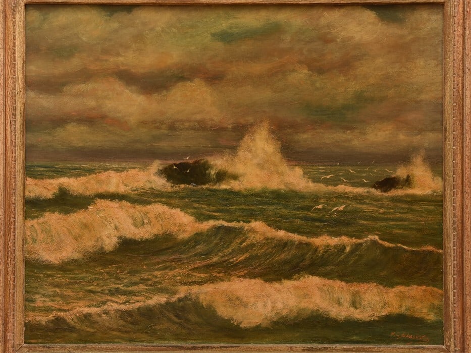 Painter H.L Braunston Original Oil Painting Signed Framed 1957 English - 2