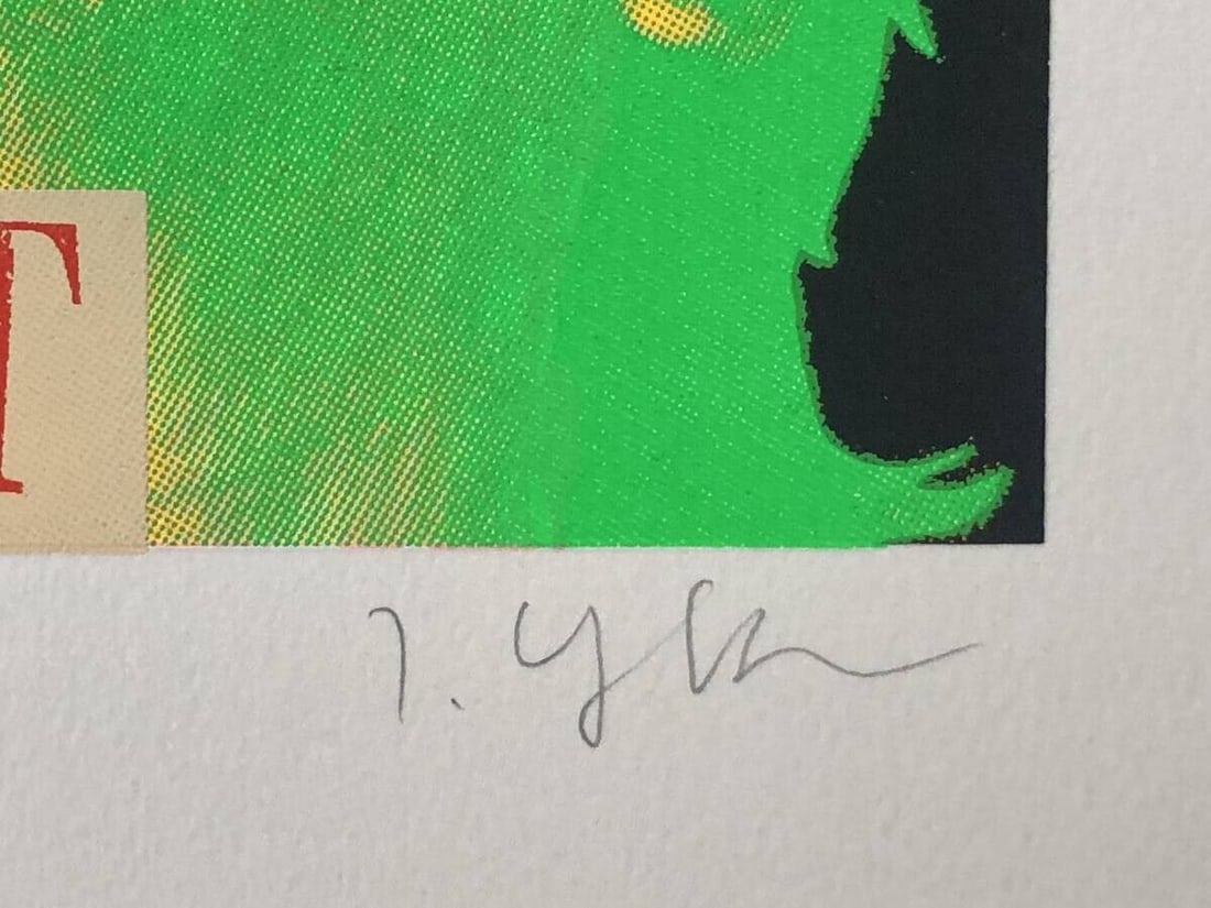 1973 Tadanori Yokoo autographed silkscreen "SELF PORTRAIT" - 3