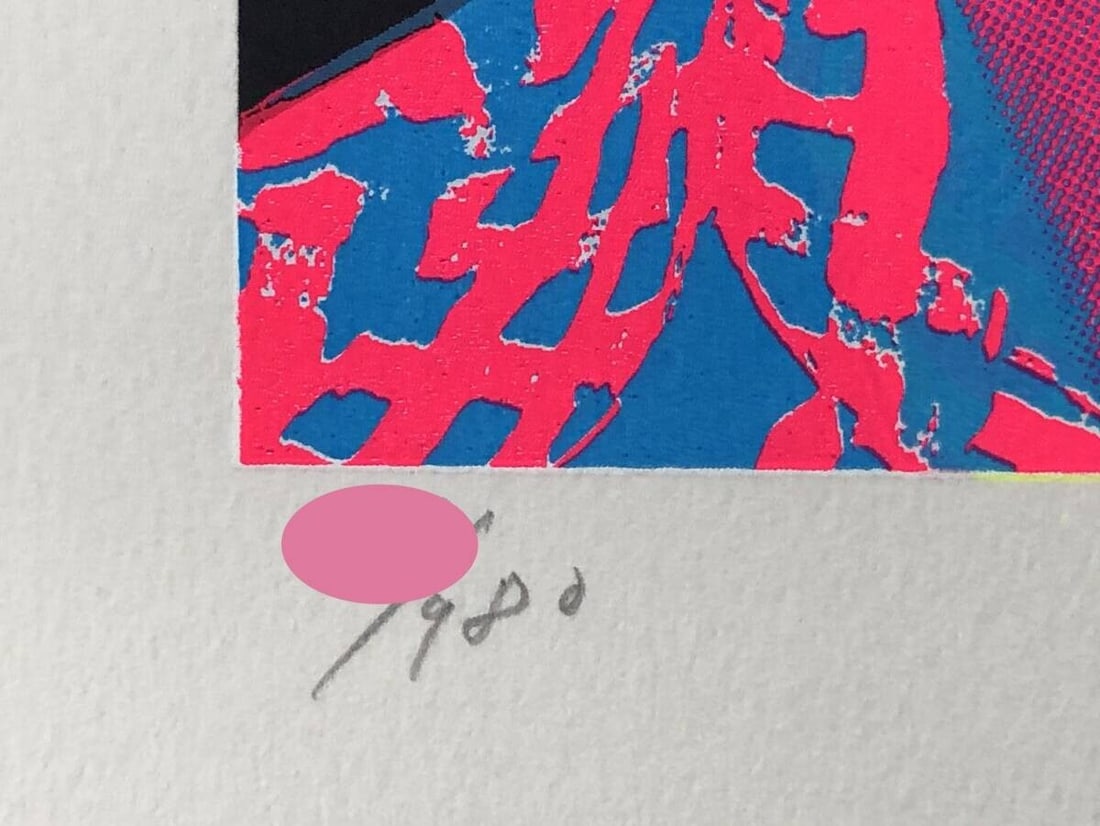 1973 Tadanori Yokoo autographed silkscreen "SELF PORTRAIT" - 4