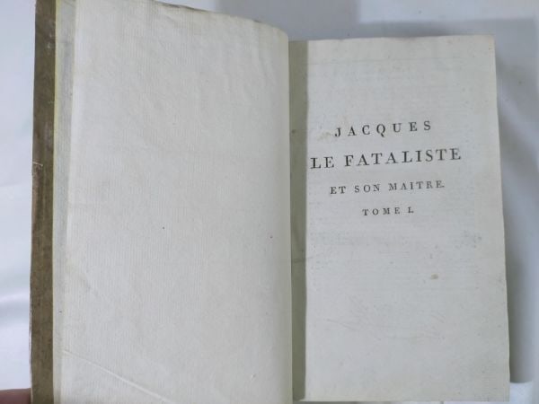 Complete Diderot Jacques le Fataliste et son matre 1796 First Edition - 2