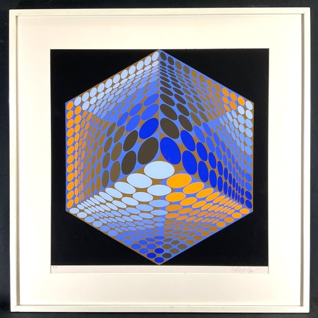 Framed - Victor Vasarely Tupa-3 Signed Silkscreen - Op Art - 8/ 75 - Geometric Cube: Framed - Victor Vasarely Tupa-3 Signed Silkscreen - Op Art - 8/ 75 - Geometric Cube This listing features Framed - Victor Vasarely Tupa-3 Signed Silkscreen - Op Art - 8/ 75 - Geometric Cube. Item spec