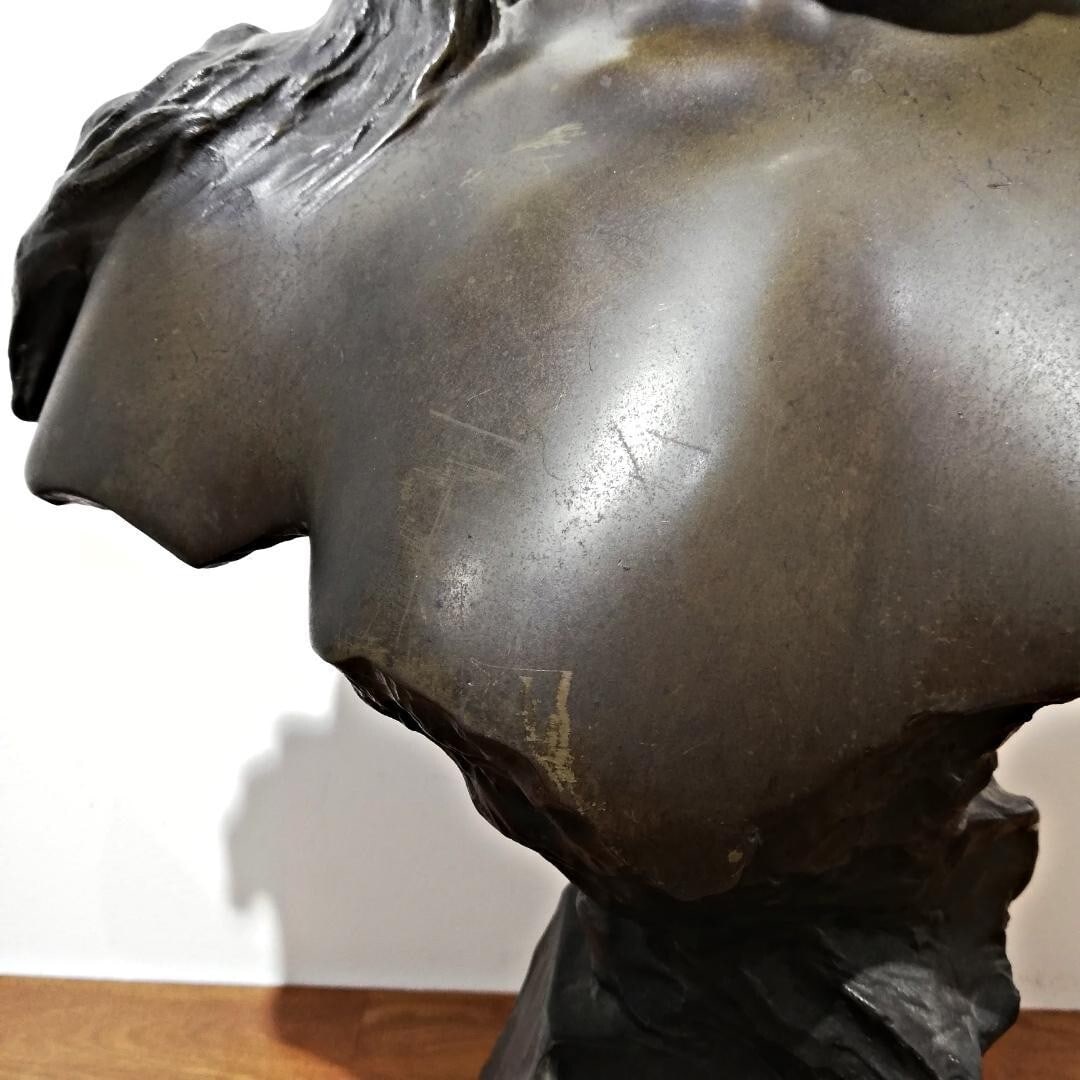 Artist Emmanuel Villanis MIGNON 1896 SALON Art Nouveau Bronze Bust Woman French - 9