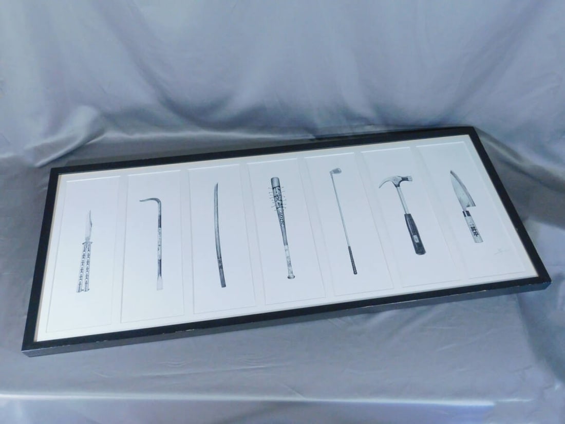 Framed Shohei Otomo The Seven Legendary Swords Signed Original Print Set - 2