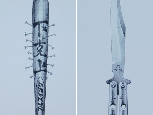 Framed Shohei Otomo The Seven Legendary Swords Signed Original Print Set - 7