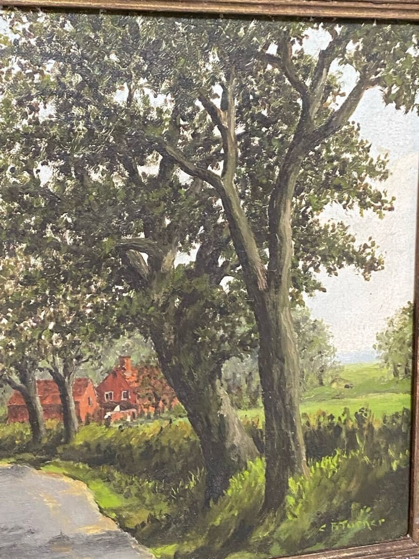 Framed C. B. Turner (British) Original Oil Painting Landscape Signed - 6