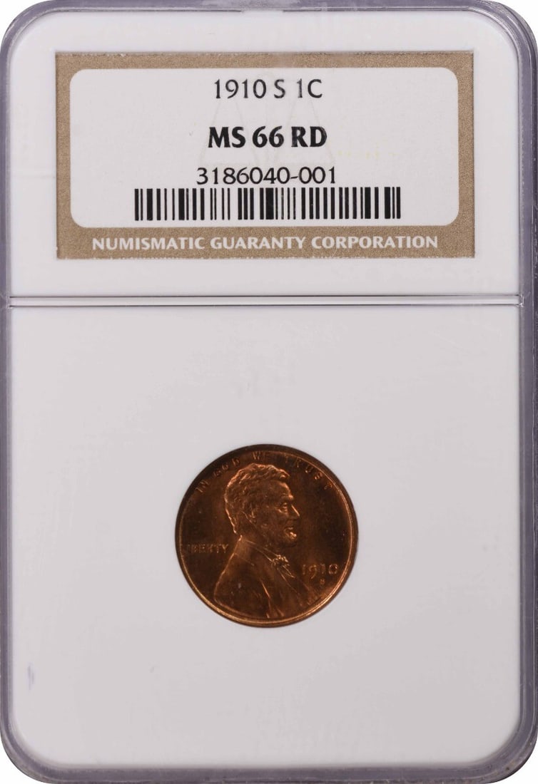 NGC 1910-S Lincoln Cent MS66RD (1 of 1)