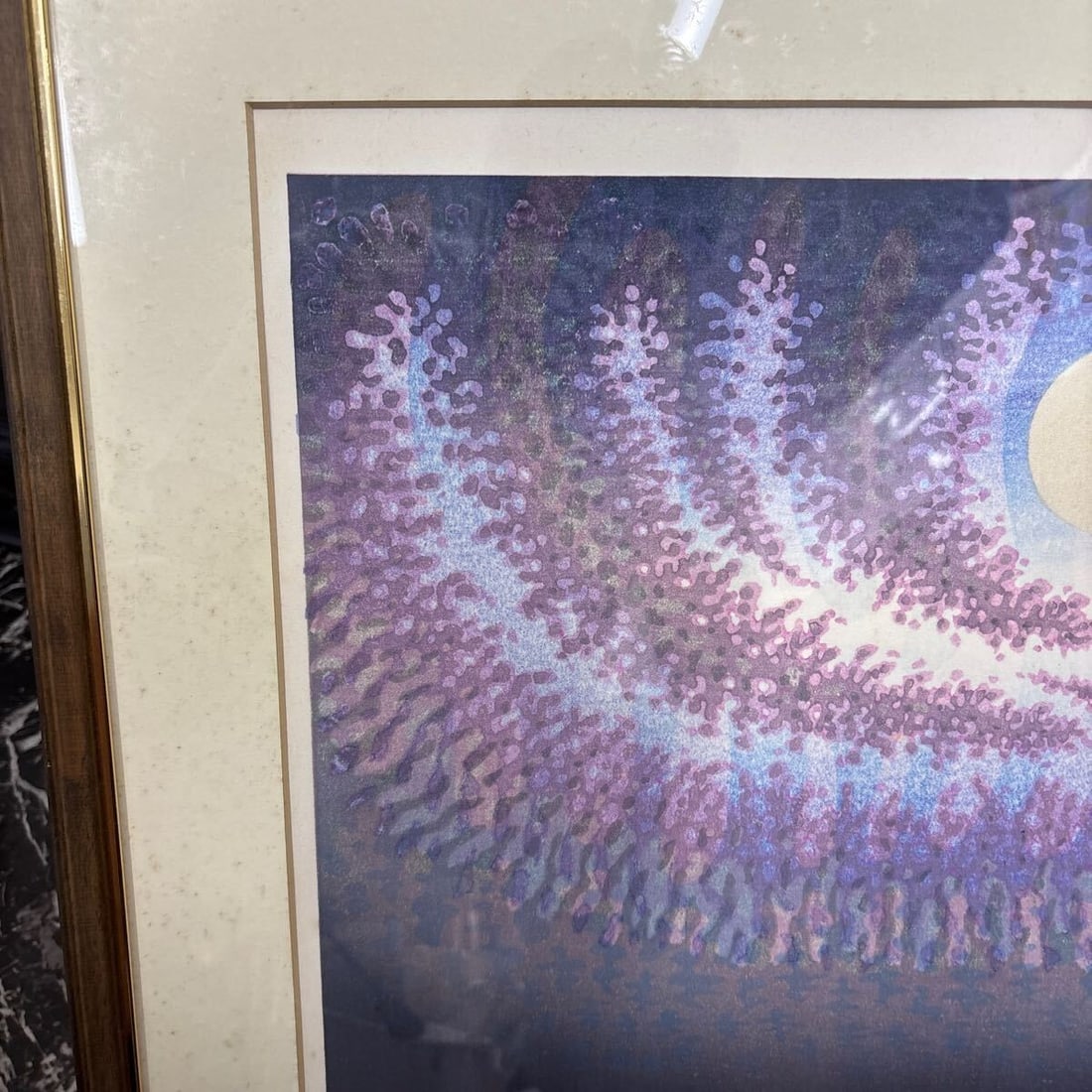 Art Munenori Makino Woodblock Print "The Shining Path" 1985 A.P. Signed Japanese - 3