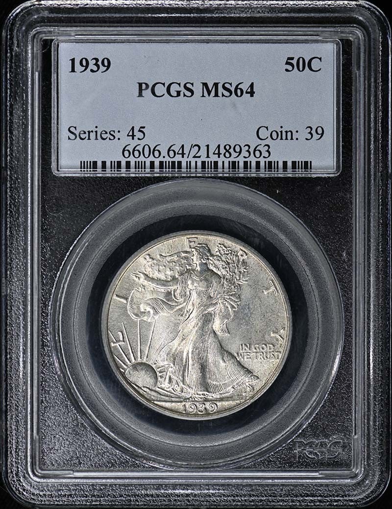 MS64 1939 50C Walking Liberty Half Dollar PCGS (1 of 1)