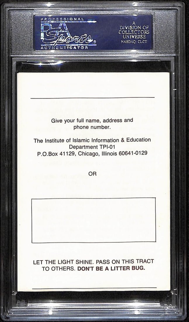 193430 Muhammad Ali Signed/ Autographed 3.5x5 Islamic Tract PSA/ DNA - 2