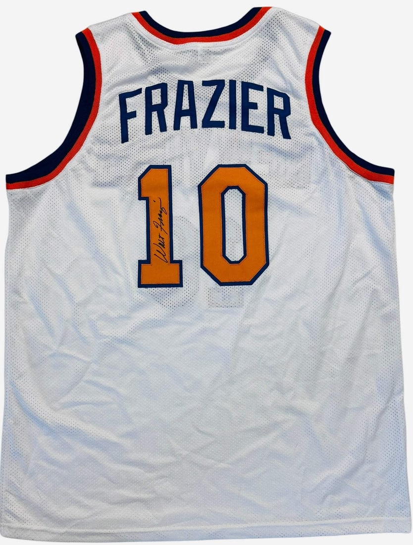 Jersey Walter Frazier Autographed Knicks Custom Basketball (1 of 3)