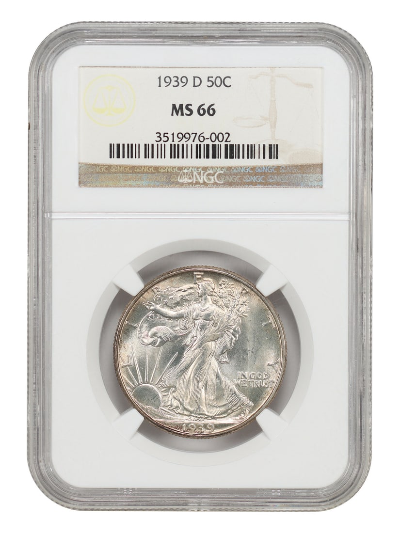 Walking Liberty Half Dollar - 1939-D 50C NGC MS66: Walking Liberty Half Dollar - 1939-D 50C NGC MS66 This listing features Walking Liberty Half Dollar - 1939-D 50C NGC MS66. Item specifics are provided below. Item Specifics: Certification: NGC Certifi