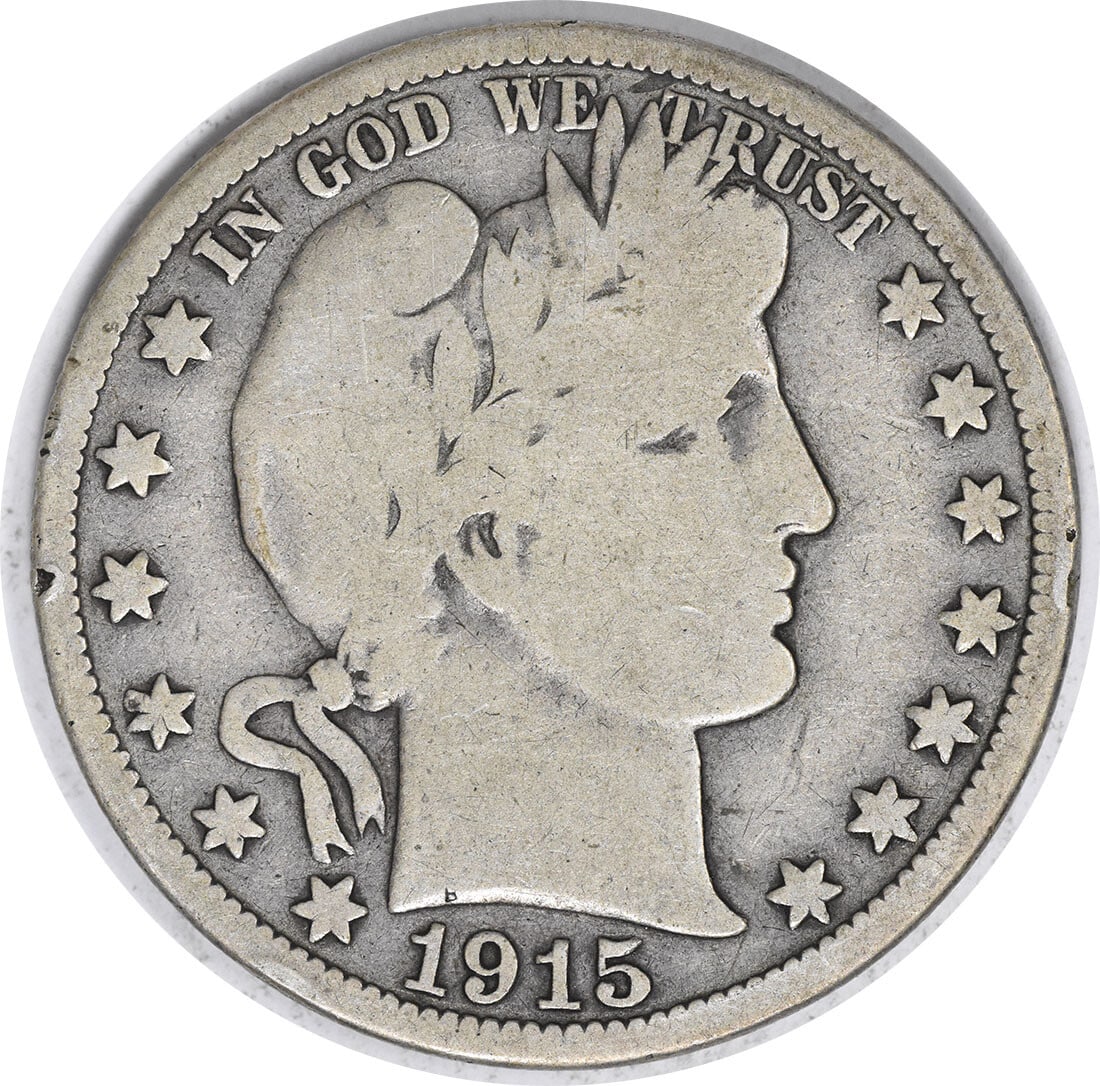 Uncertified 1915 Barber Silver Half Dollar VG (1 of 2)