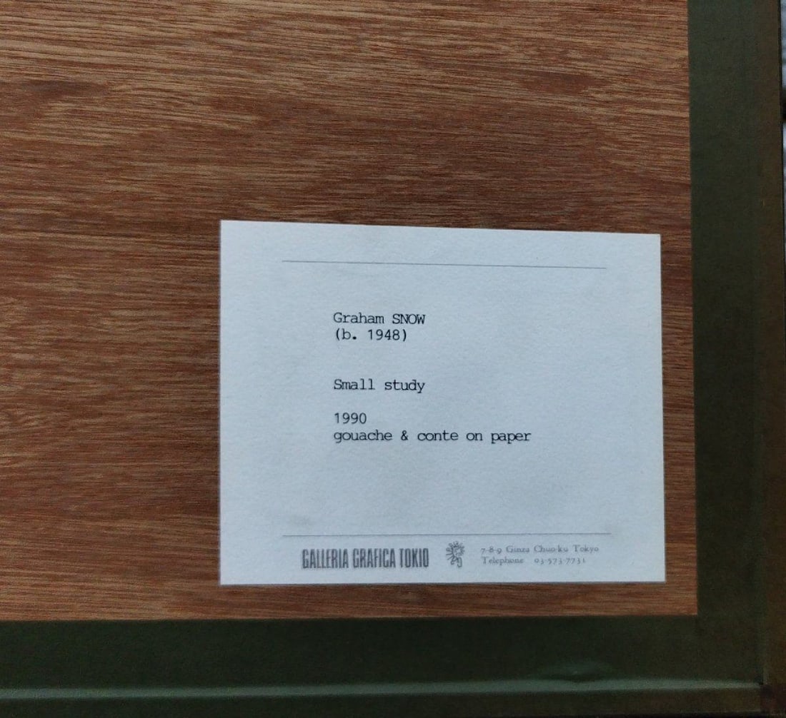Tokio Graham Snow Small Study 1990 Gouache & Conte on Paper Galleria Grafica - 4
