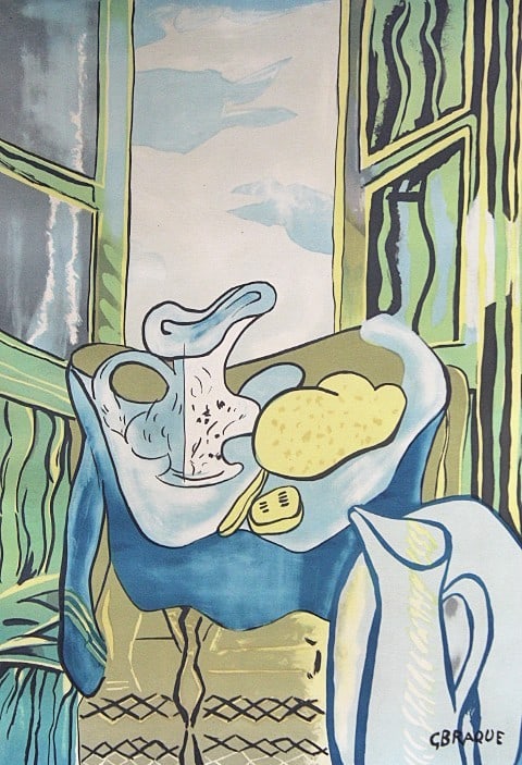 Framed Georges Braque Table de Toilette Lithograph Cubism Signed Plate - 2