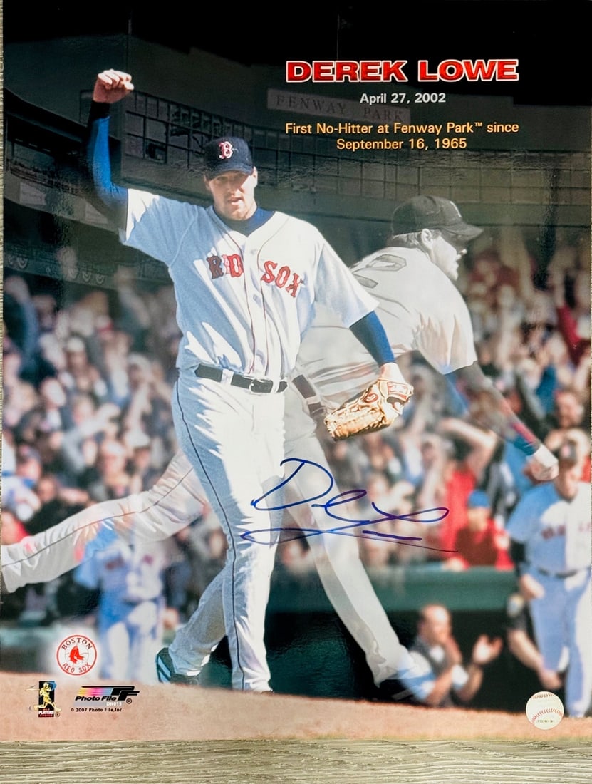2002 No Hitter 16x20 Baseball Photo - Derek Lowe Autographed April 27 (1 of 1)