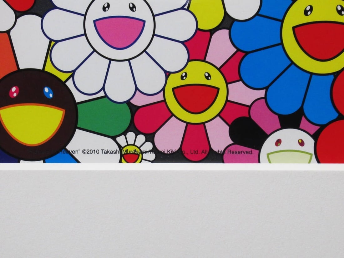 2010 - Takashi Murakami "Flower Garden in Heaven" Edition - autographed and framed - 8