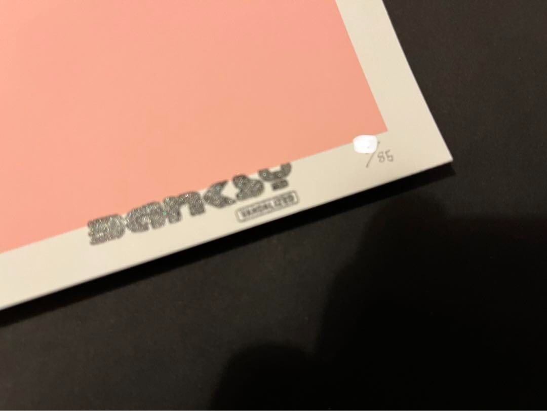 ED85 BANKSY poster balloon original "rescue ship" charity work - 3