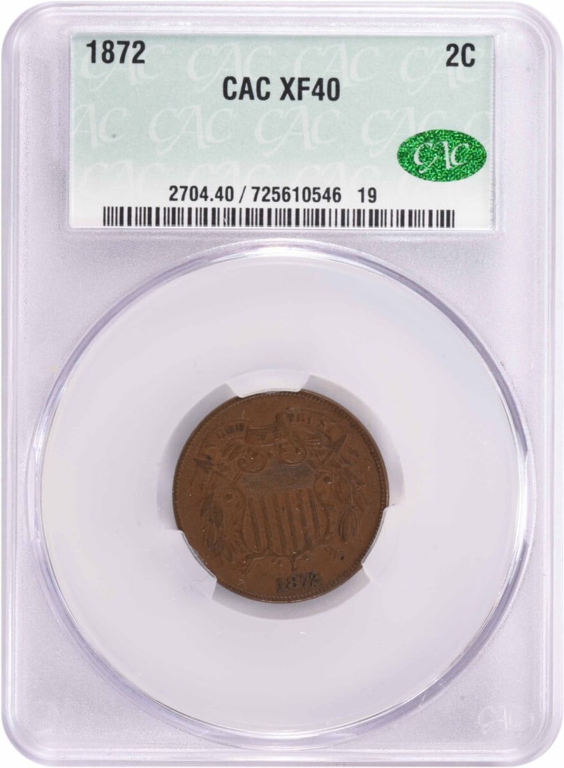 CACG 1872 Two Cent Piece EF40 (1 of 3)