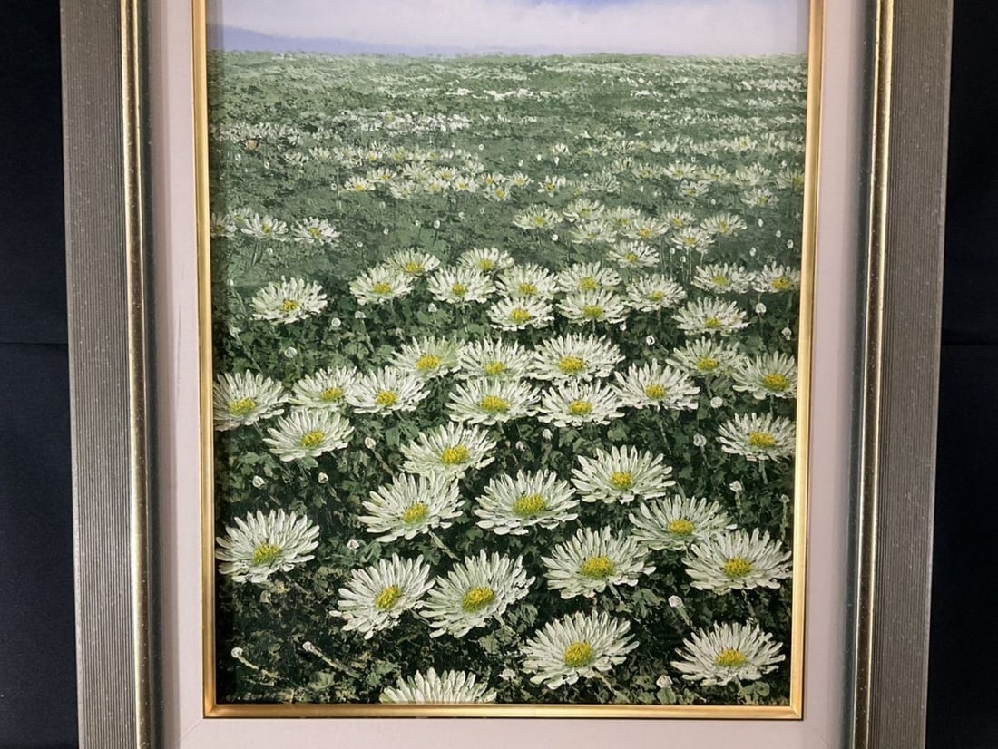 Signed - Wayan Suarmadi Oil Painting Water Flower 2001 - Large Floral Landscape - 4