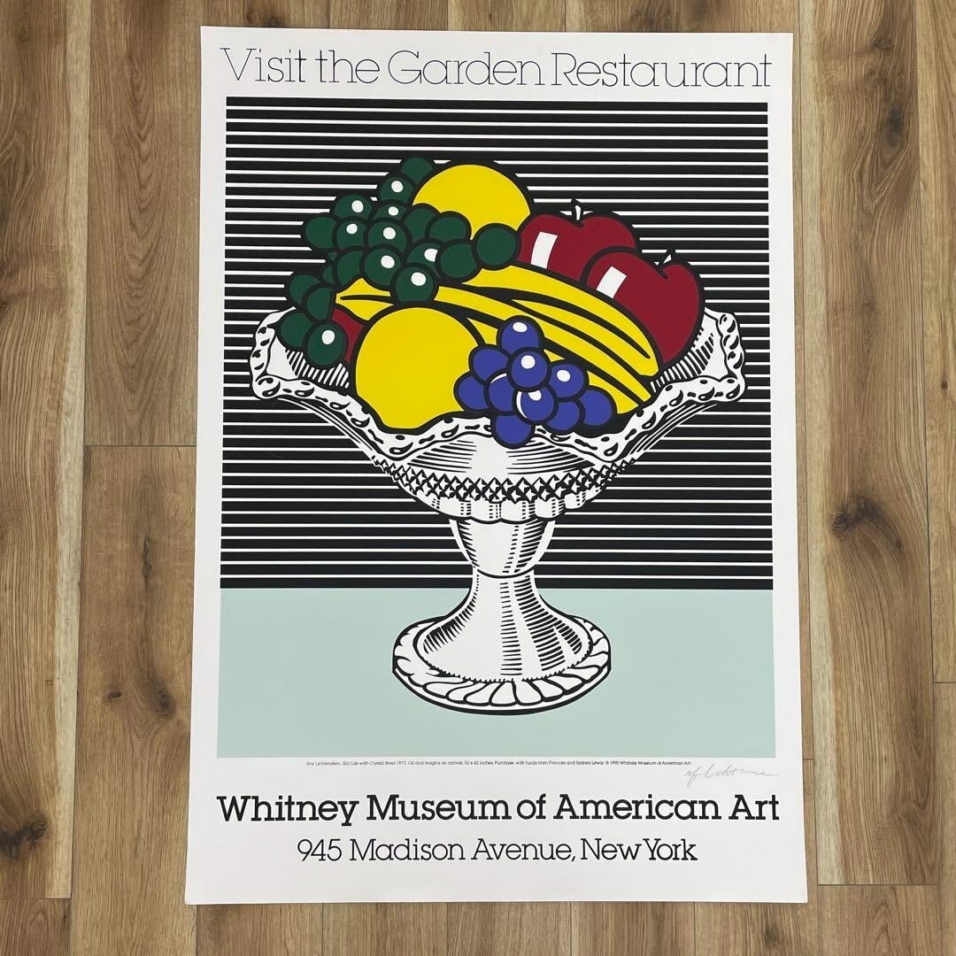 1990 Roy Lichtenstein "Still Life with Crystal Bowl" Signed Silkscreen Poster: 1990 Roy Lichtenstein "Still Life with Crystal Bowl" Signed Silkscreen Poster This listing features 1990 Roy Lichtenstein "Still Life with Crystal Bowl" Signed Silkscreen Poster. Item specifics are pr