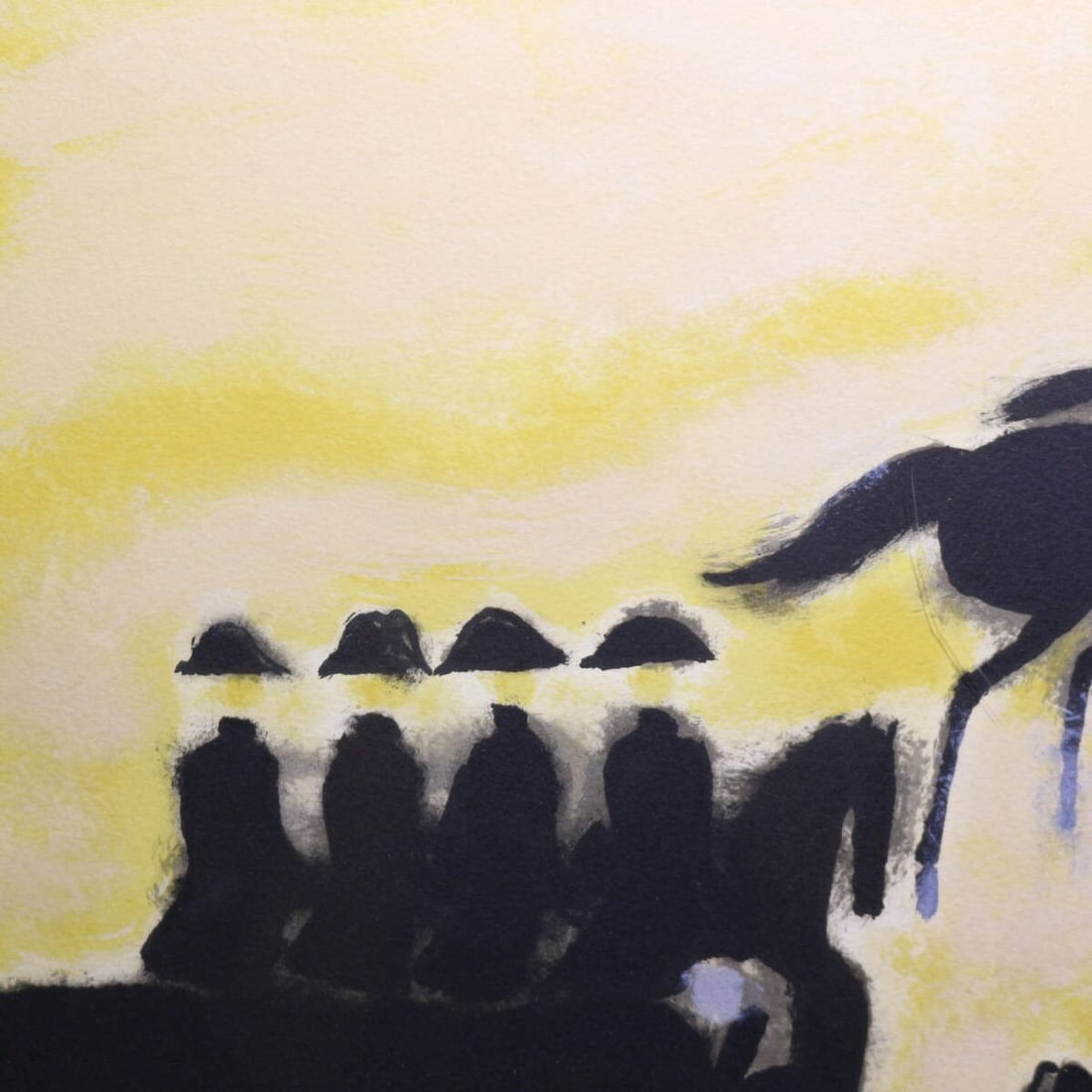 COA Andre Brasilier Original Lithograph "Black Horse" Signed Framed ED200 with - 4