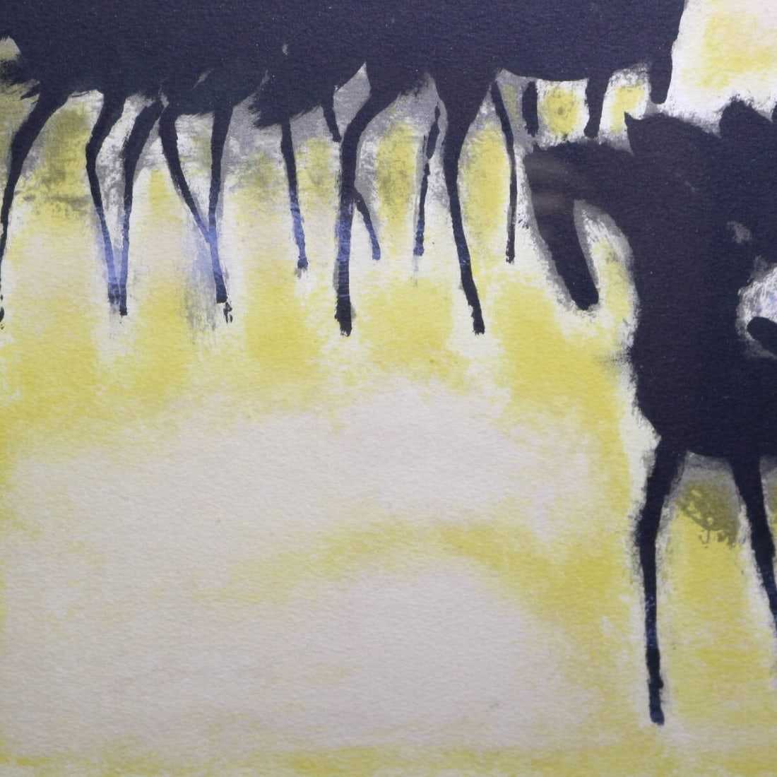 COA Andre Brasilier Original Lithograph "Black Horse" Signed Framed ED200 with - 6