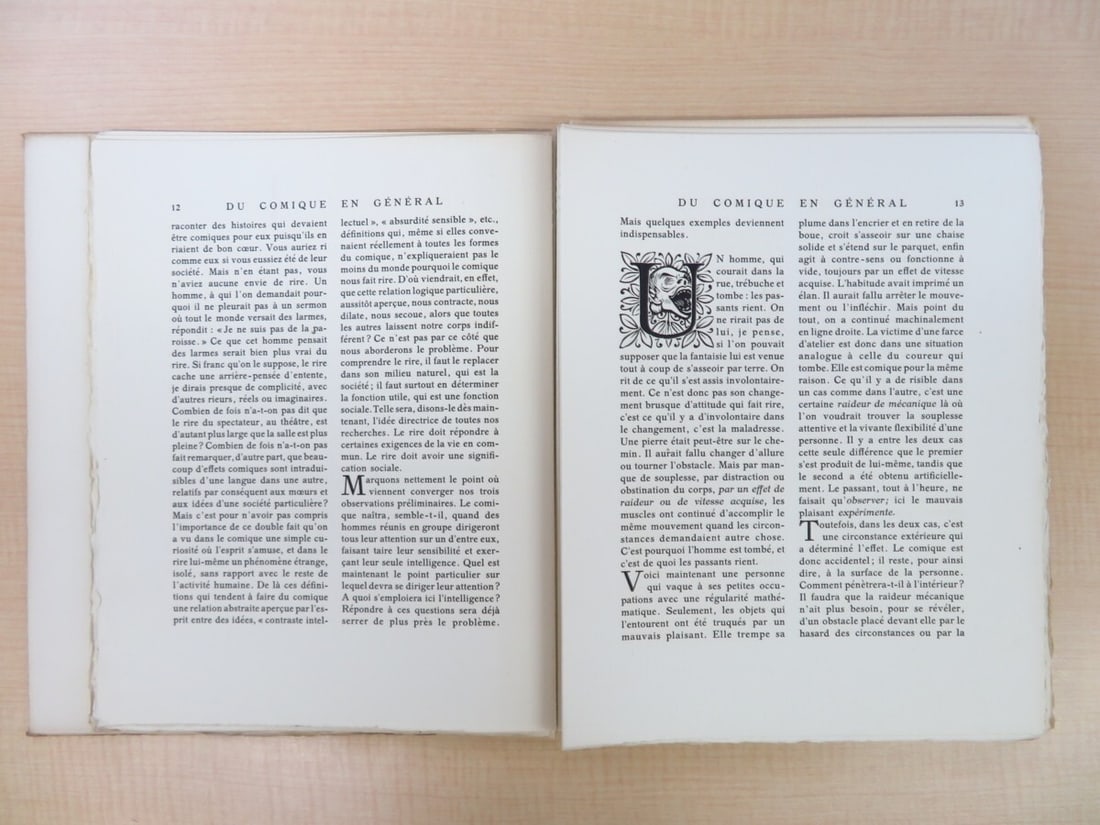 Limited Edition 200 - Henri Bergson LE RIRE: Louis Jou Woodblock Prints - 1947 - 5