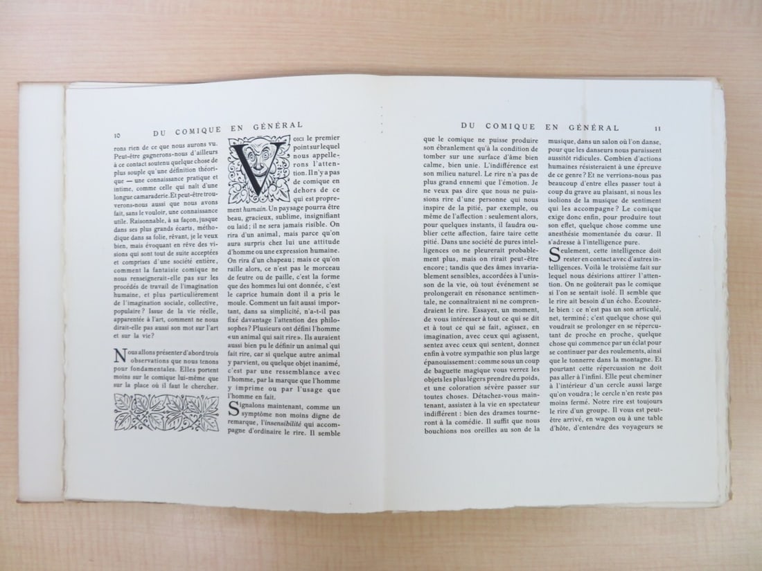 Limited Edition 200 - Henri Bergson LE RIRE: Louis Jou Woodblock Prints - 1947 - 6