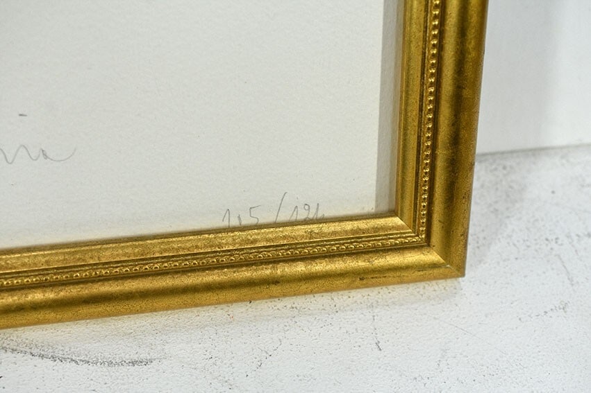 125 Nicola De Maria lithograph print edition autographed framed 105/ - 6