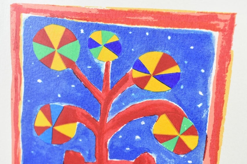 125 Nicola De Maria lithograph print edition autographed framed 105/ - 7