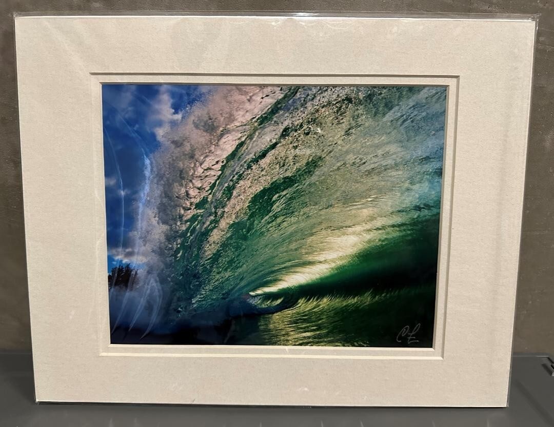 Matted 11x14" Art 2019 GREENROOM - Clark Little Signed Wave Photo Print (1 of 1)