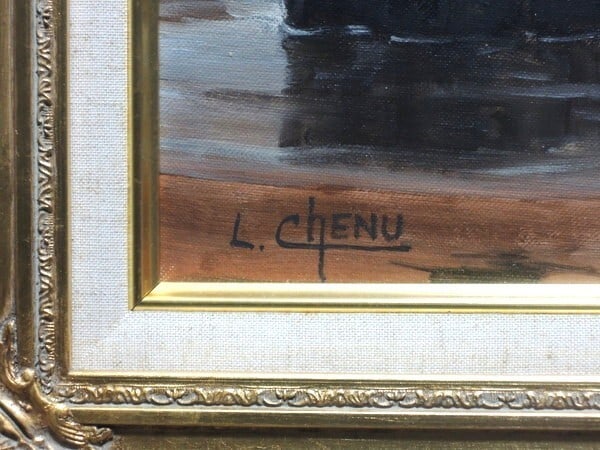 Framed Lucien Chenu Oil Painting Seascape Waves Signed French Art 12F - 8