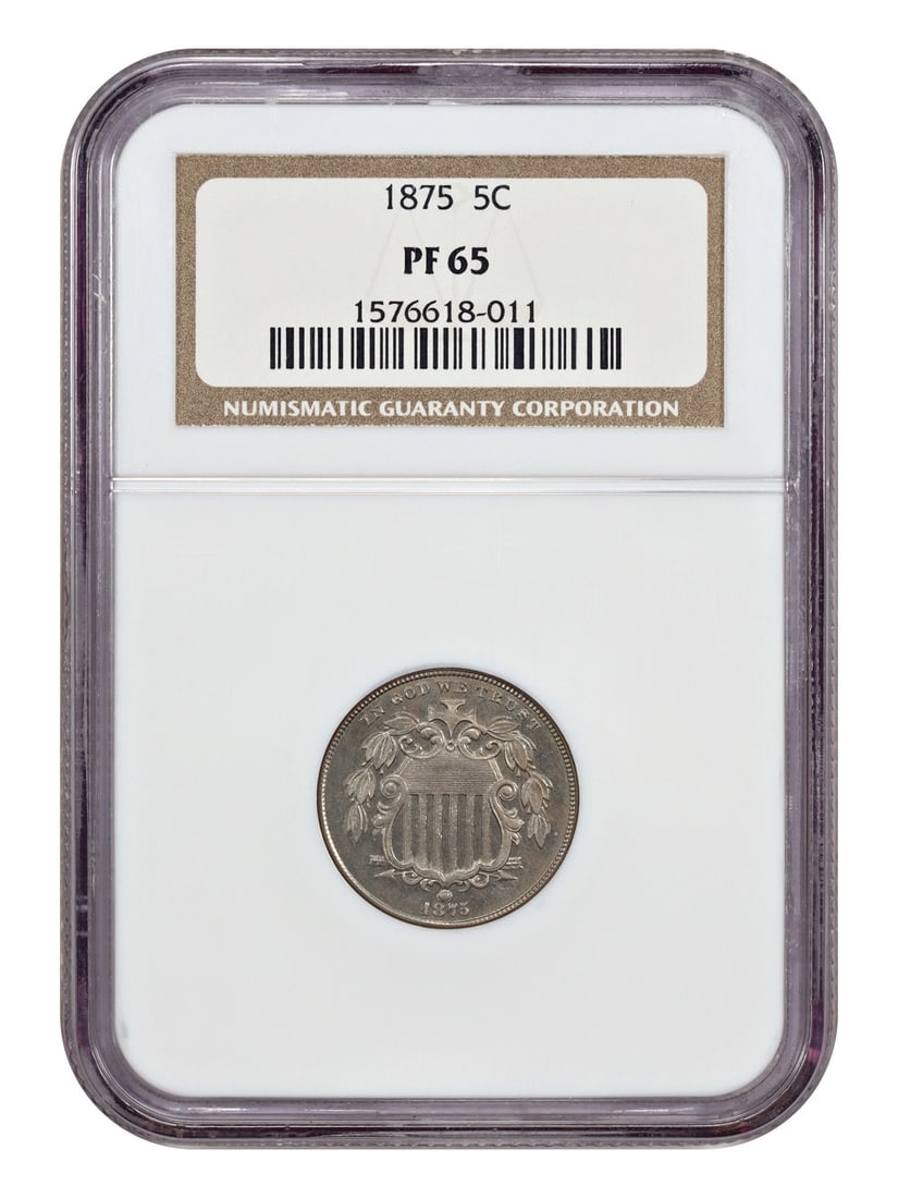 Scarce Proof - 1875 5C NGC PR65 - Shield Nickel (1 of 4)