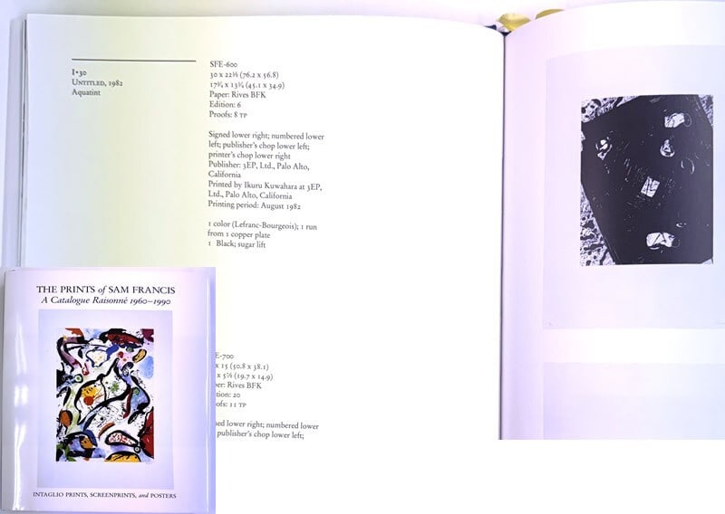 Framed Rare Sam Francis 1982 Original Aquatint Print ED T.P SFE-600 Signed - 5