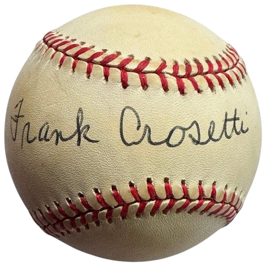 Baseball Frank Crosetti Autographed Official American League (1 of 2)