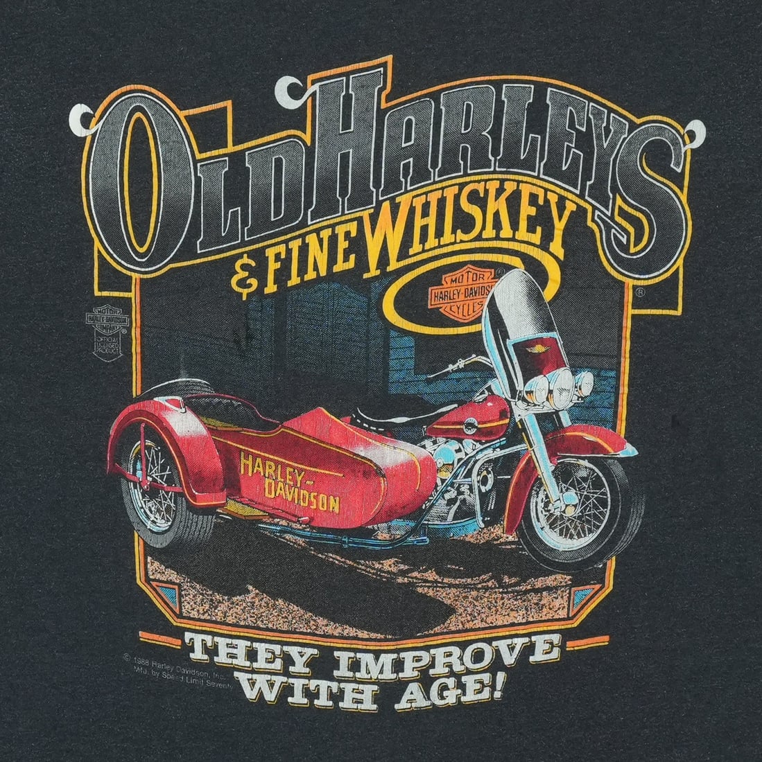 Shirt 1980s Harley Davidson Fine Whiskey - 3