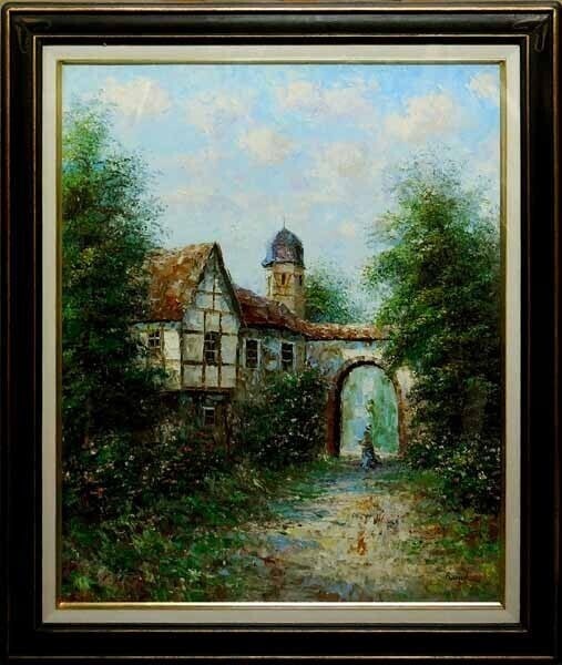 Signed Theo Raucher (Germany) Unique Original Oil Painting on Canvas (1 of 8)