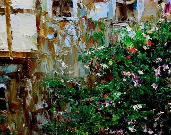 Signed Theo Raucher (Germany) Unique Original Oil Painting on Canvas - 6