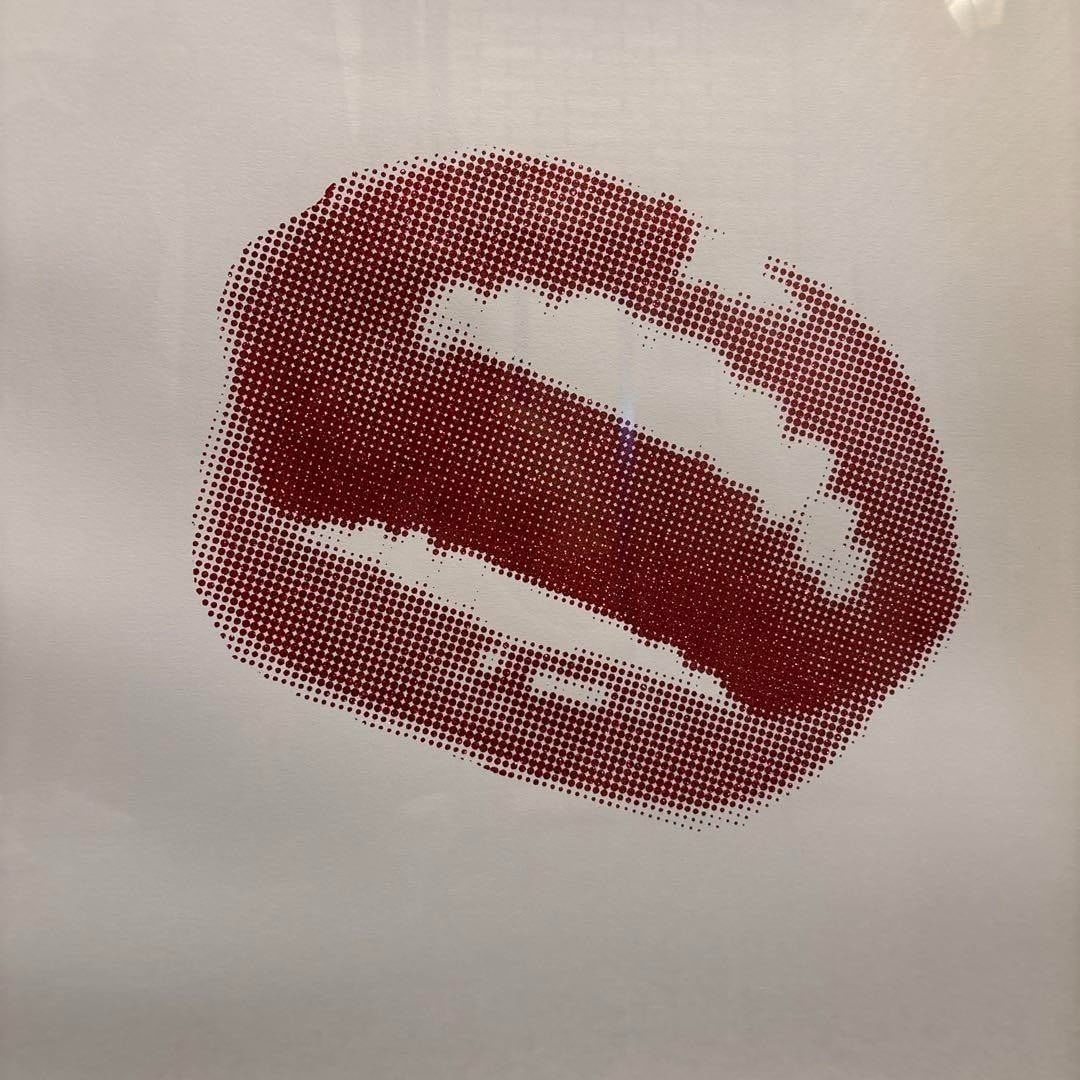 66cm shane bowden monroe lip silkscreen signed framed 88cm x - 2