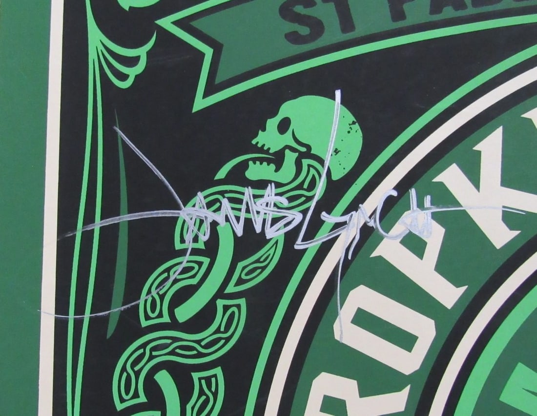 95852 Dropkick Murphys Multi Signed by 6 St Patricks Boston 2011 Show Poster PSA - 2