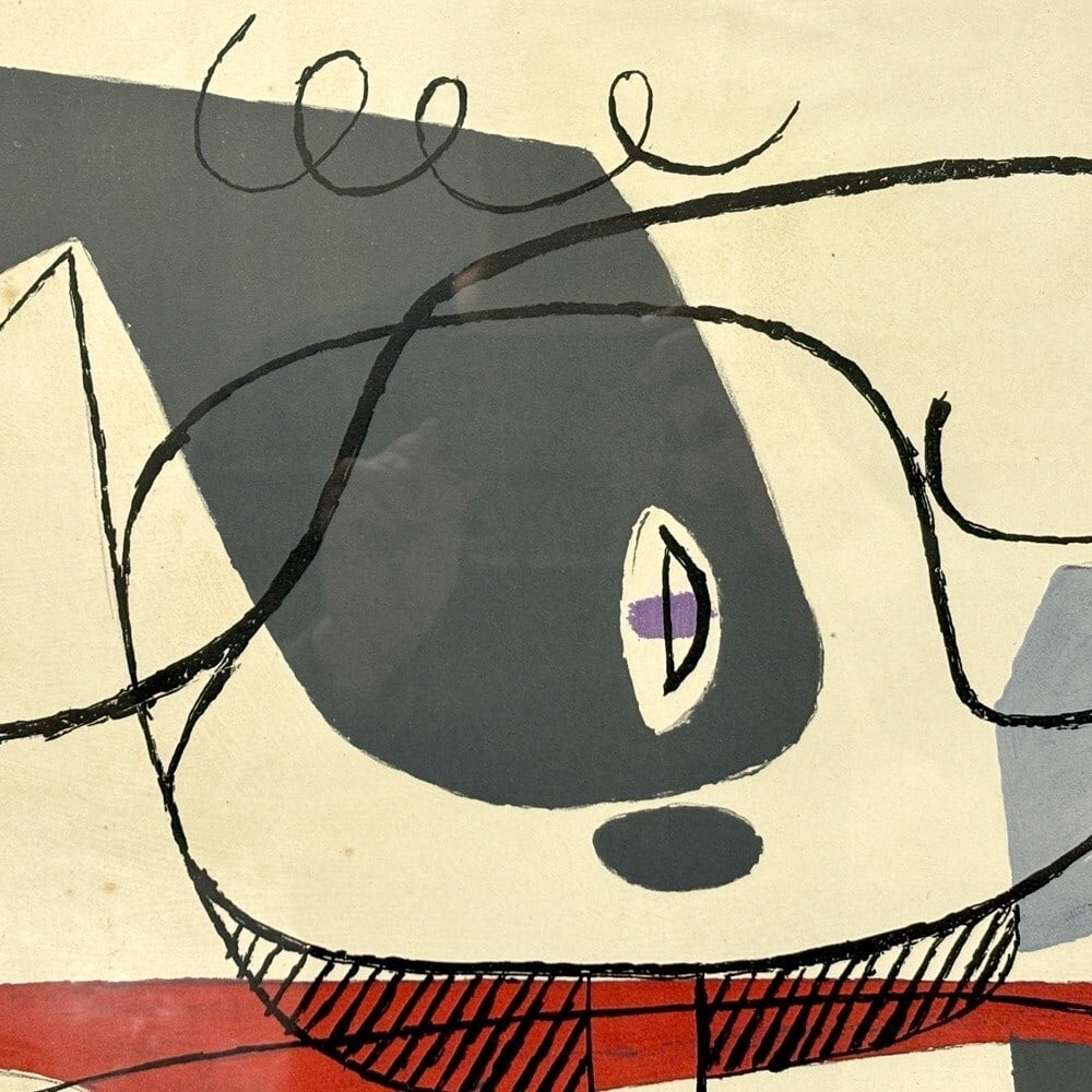 Print Le Corbusier 1954 Vintage Exhibition Poster Original Lithograph - 5