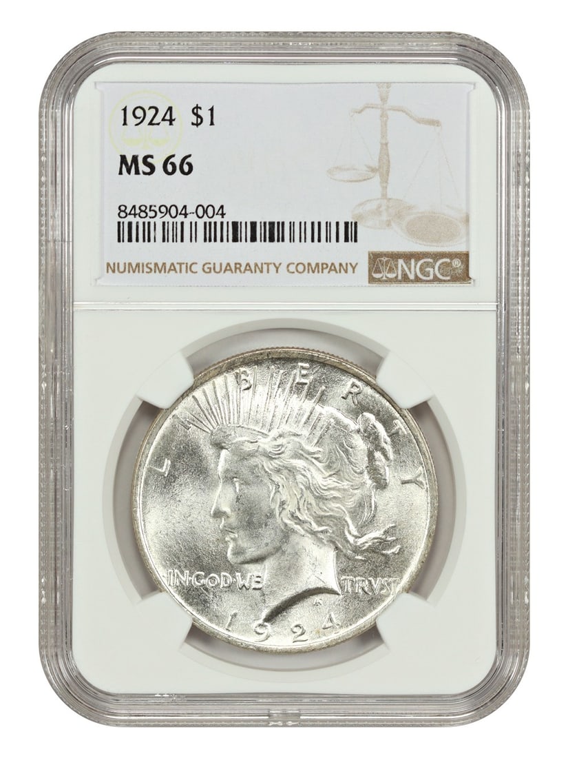 Peace Dollar - 1924 $1 NGC MS66 (1 of 4)
