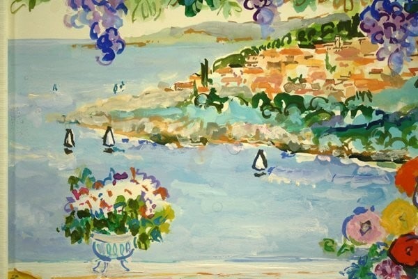 Frame Eva Hannah "Positano" 1999 Gouache on Paper Signed Original Painting with - 4